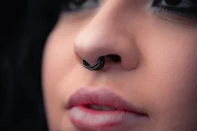 Titanium Triple Septum Clicker - Black - SPT003