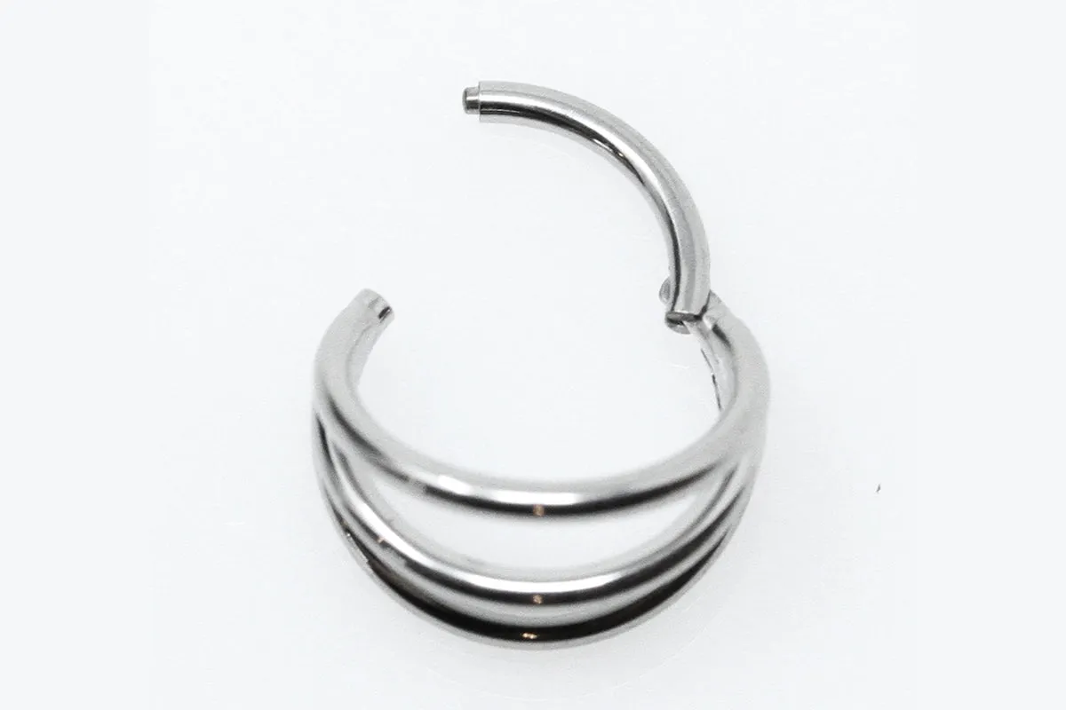 Titanium Triple Septum Clicker - Silver - SPT002