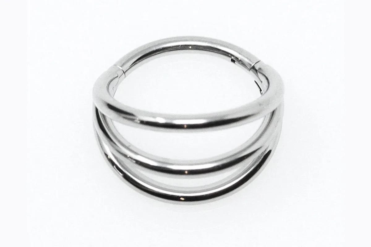 Titanium Triple Septum Clicker - Silver - SPT002