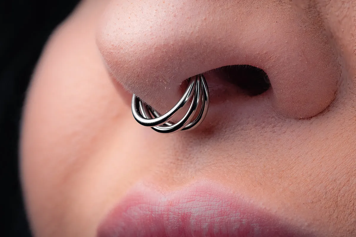 Titanium Triple Septum Clicker - Silver - SPT002