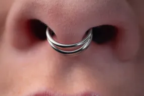 Titanium Triple Septum Clicker - Silver - SPT002