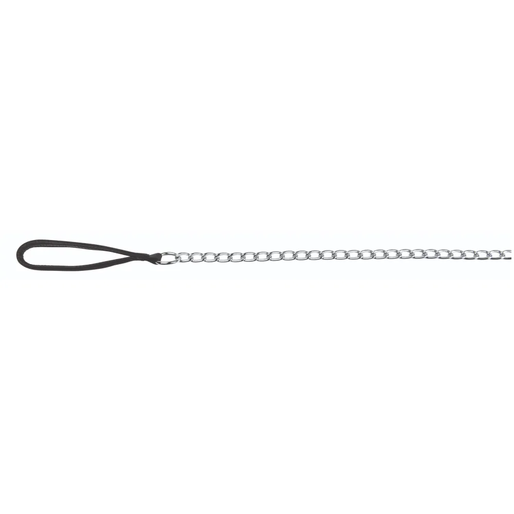 Trixie Chain Leash with Nylon Hand Loop for Dogs (Black)
