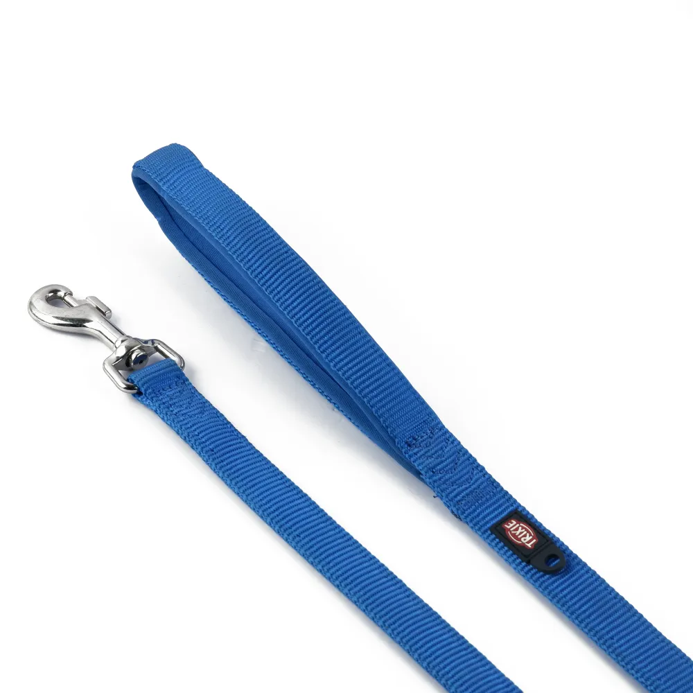 Trixie Premium H Harness, Premium Leash and Collar for Dogs Combo (Royal Blue) - M