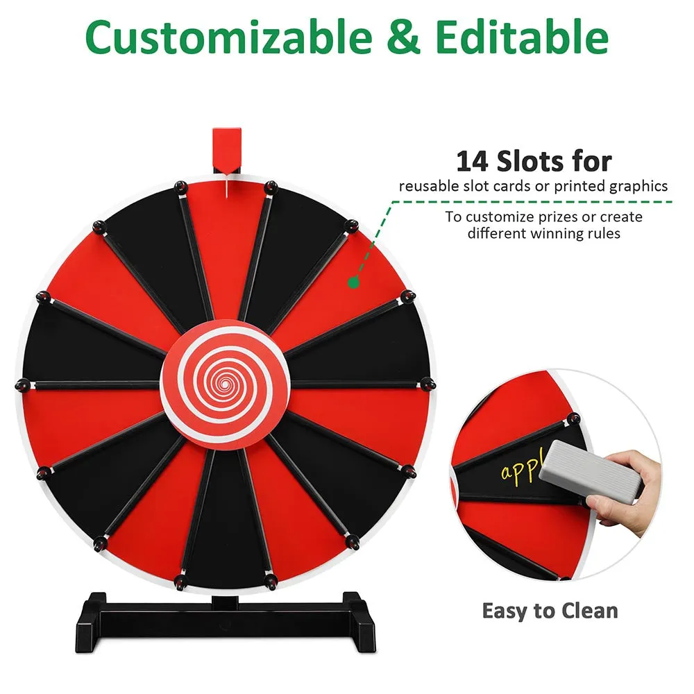WinSpin 18" Tabletop Dry Erase Prize Wheel Custom Slots
