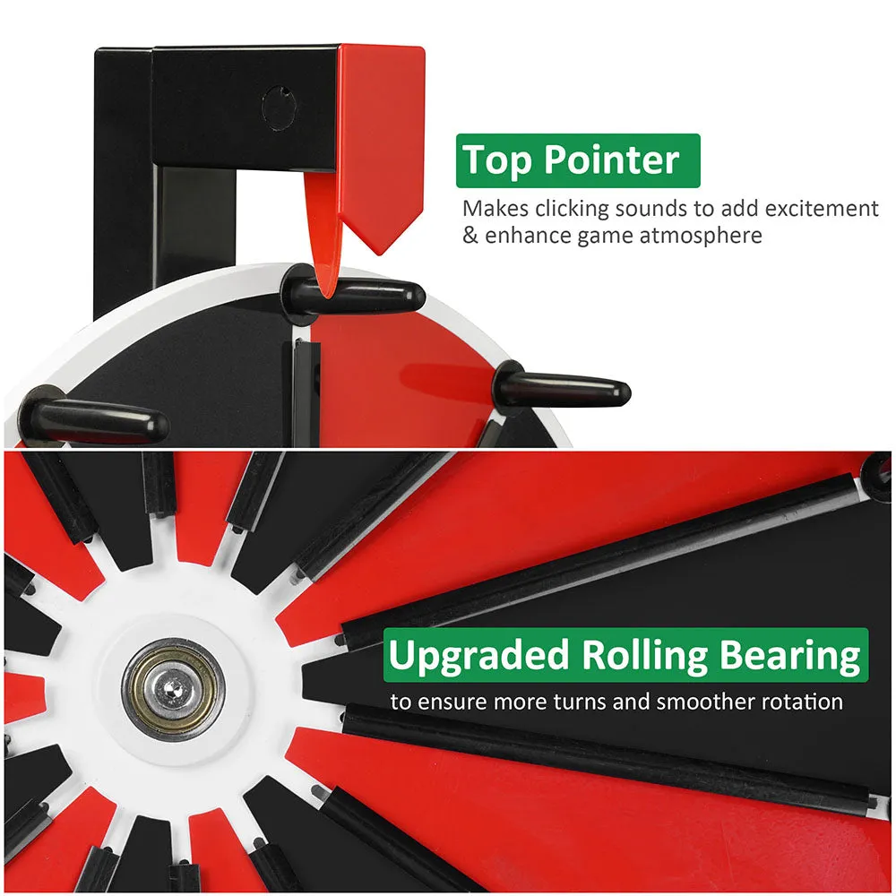 WinSpin 18" Tabletop Dry Erase Prize Wheel Custom Slots
