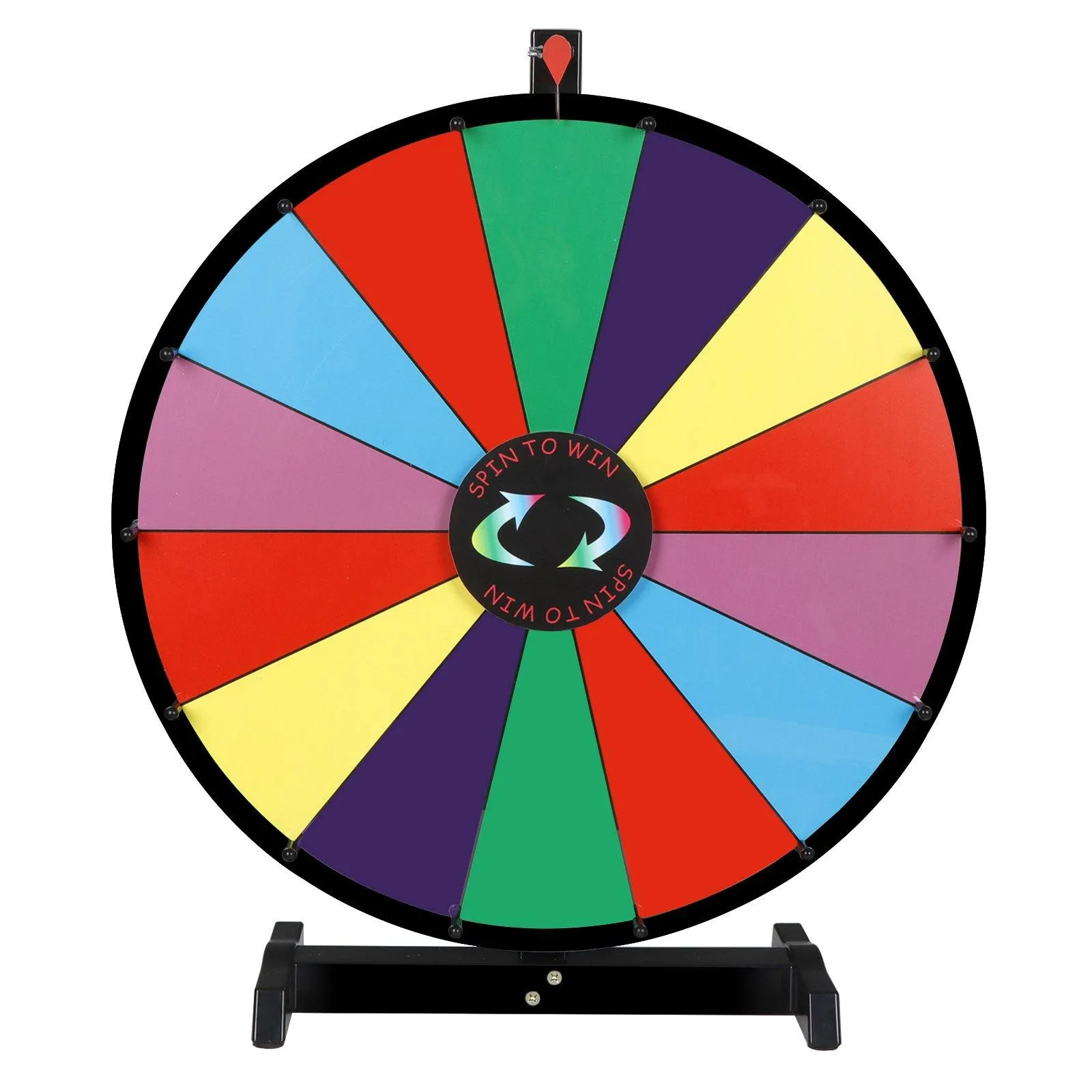 ZENY™ 24" Round Tabletop Color Spinning Prize Wheel  Casino Prize Wheels
